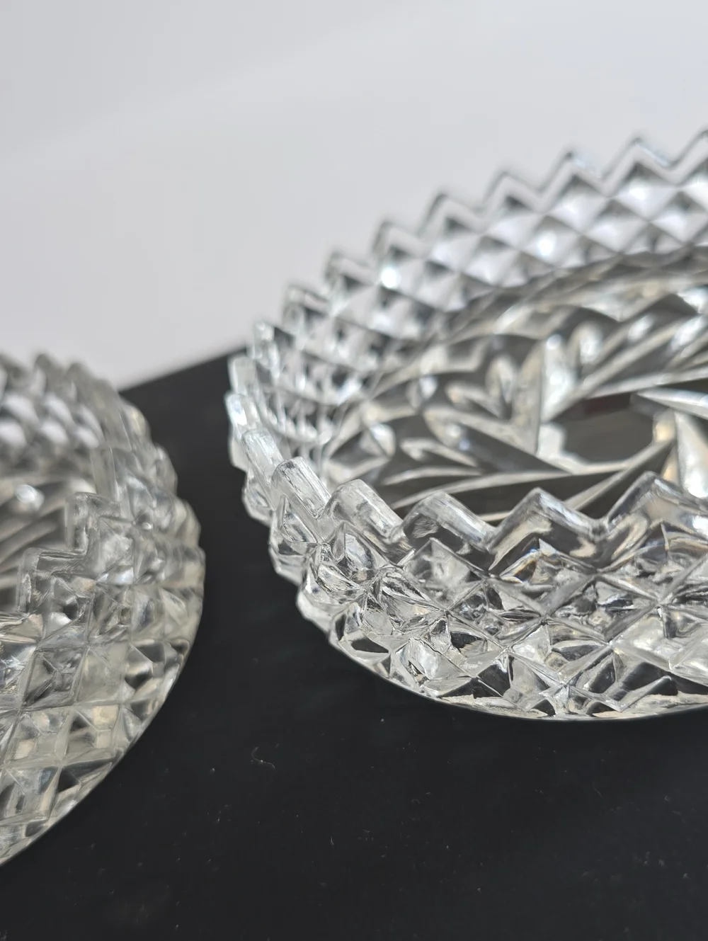 Vintage The European Collection Set Of 2 Crystal  Coasters Bowls Germany